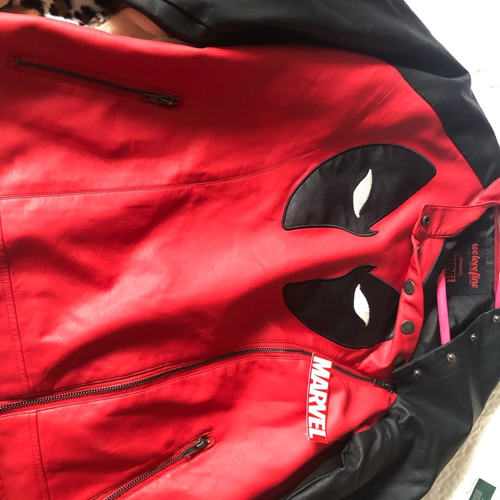 Deadpool marvel faux leather jacket